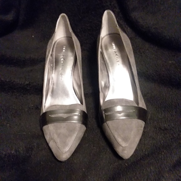 Anne Klein Shoes - ANNE KLEIN | Gray Suede 2-Tone I-Flex Pumps